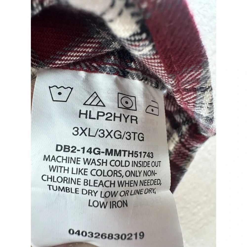 Wrangler Men's 3XL Red Plaid Flannel Shirt NWT Premium Quality‎